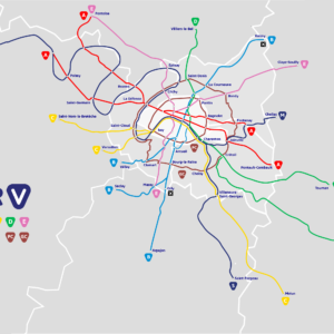 RER V, la carte du réseau